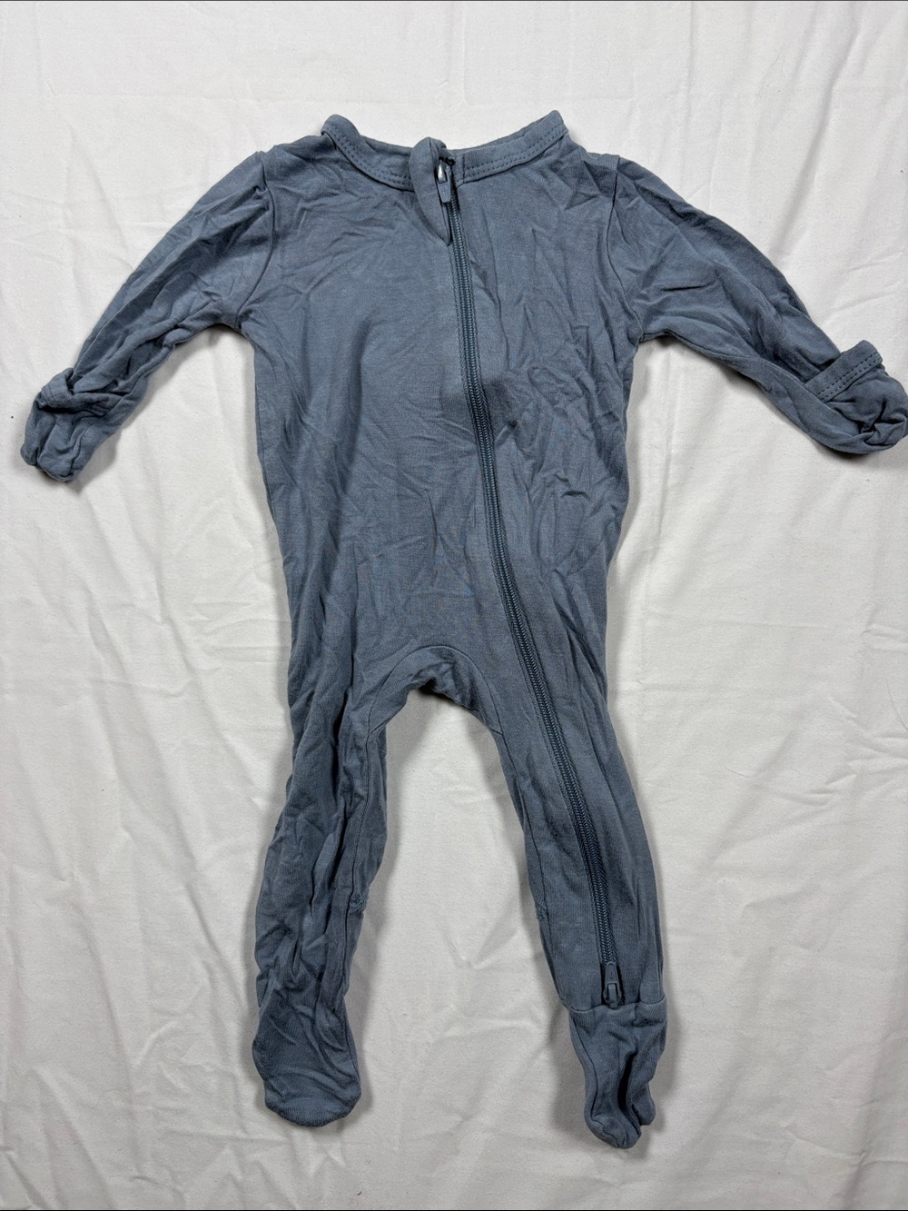 Kyte BABY Slate Blue Zippered Footed One-Piece